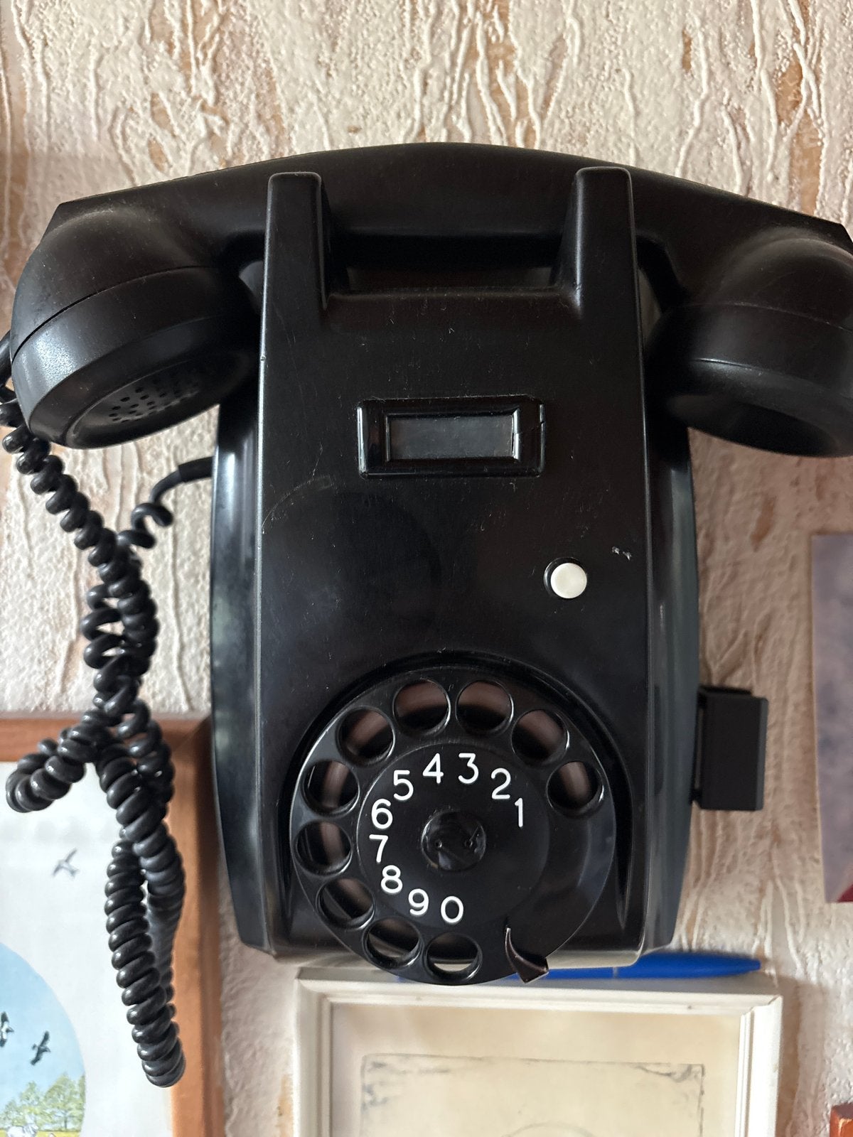 Vintage Bakelieten Wandtelefoon met Draaischijf, Verzenden, Gebruikt, Bakeliet