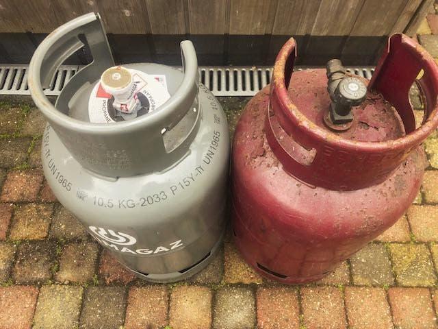 2x Gasfles 10.5 kg. primagas., Caravans en Kamperen, Kampeeraccessoires, Ophalen, Nieuw