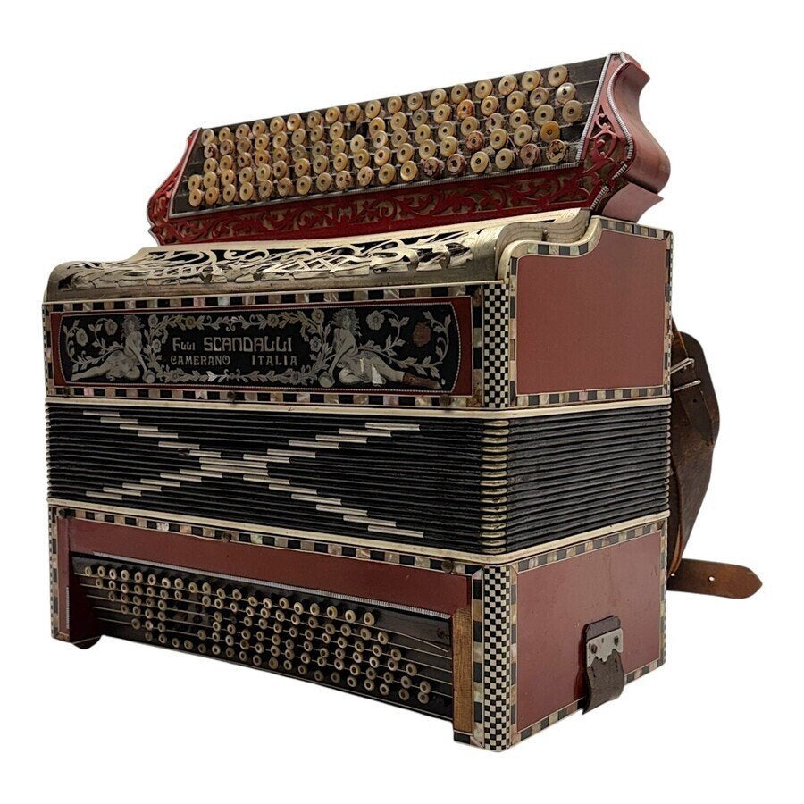 Accordeon, Scandalli, Cemrano, Italia, Muziek en Instrumenten, Accordeons, Gebruikt, Met riemen, Overige formaten, Scandalli
