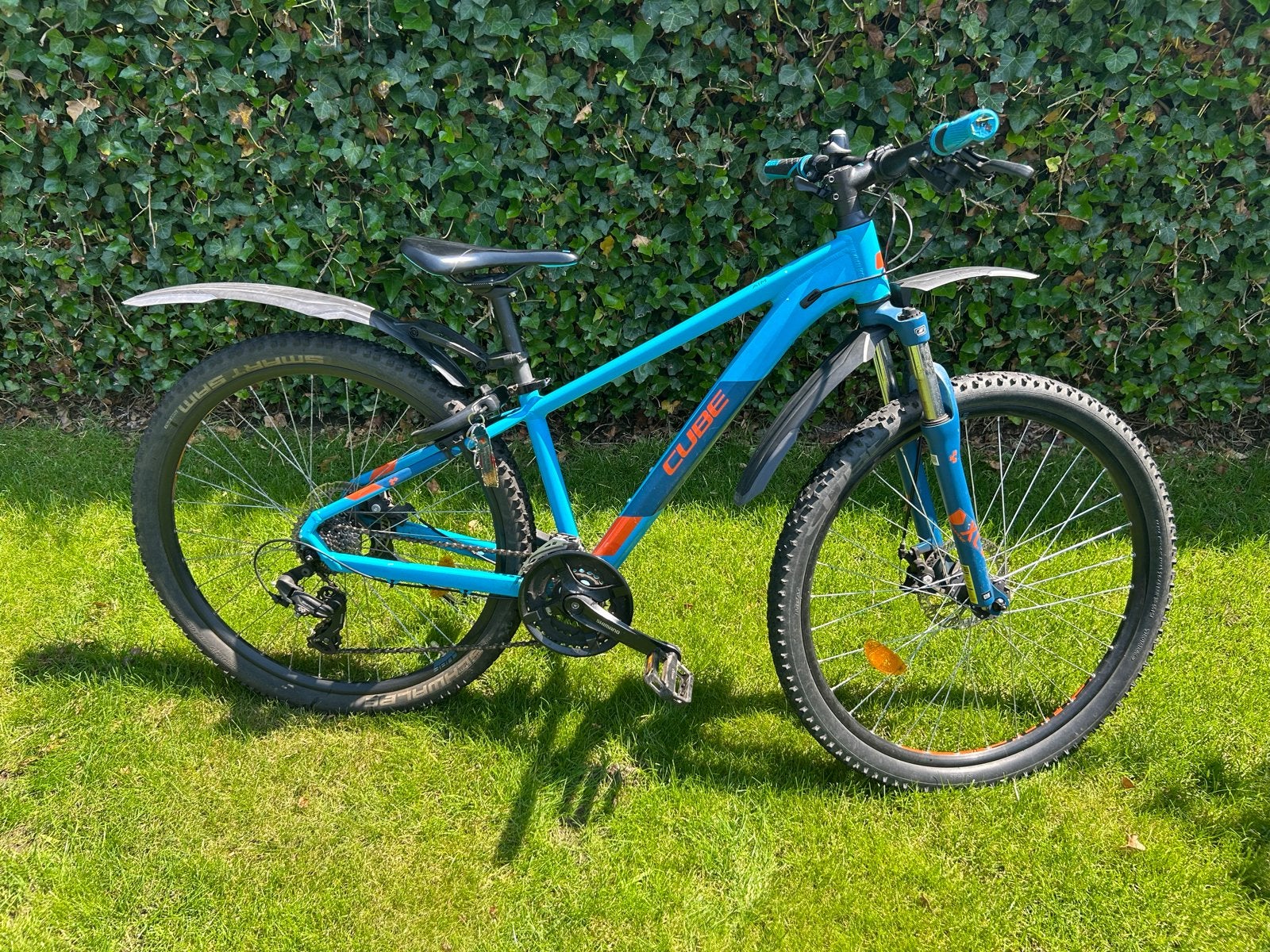 Cube Aim Blue/Orange 2021 - 14 inch frame, 27,5 inch wielen, Ophalen, 24 inch of meer, Gebruikt, Aluminium
