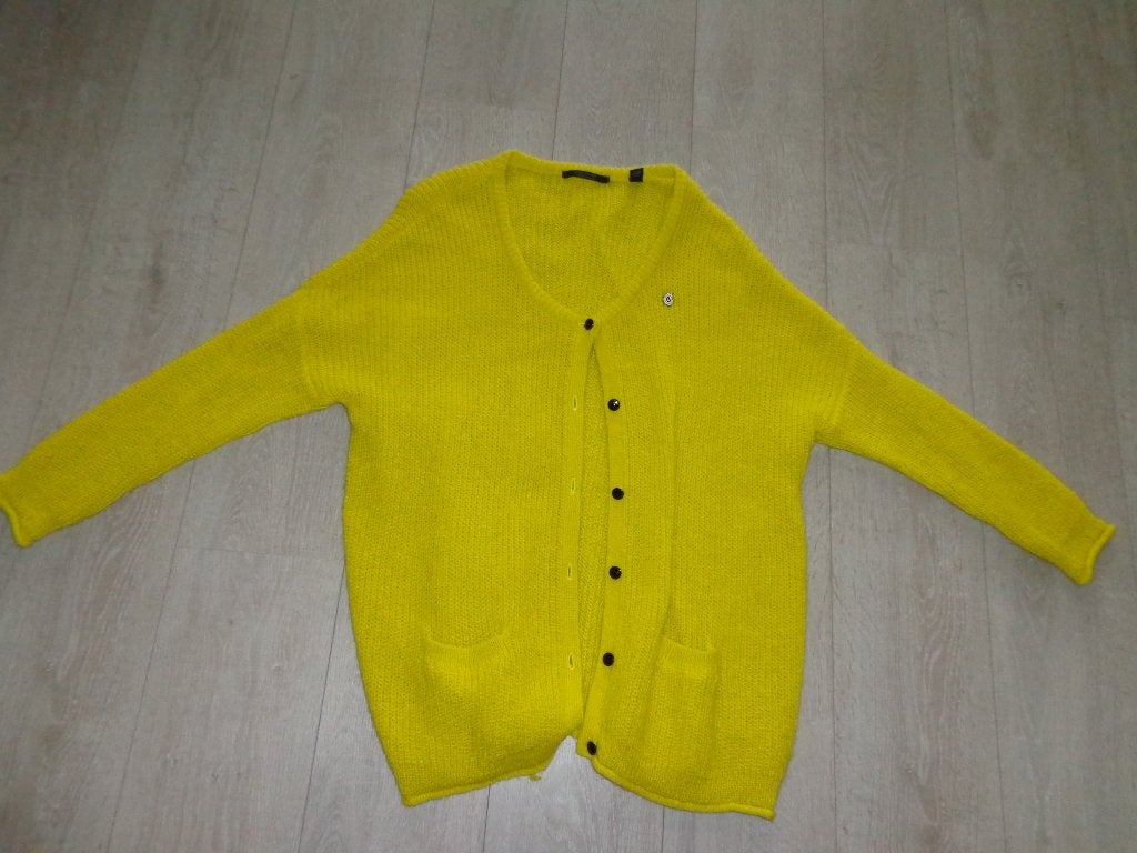 gele lange damesvest van Scotch & Soda, maat 3/L, Ophalen of Verzenden, Gedragen, Maat 42/44 (L), Geel