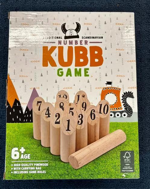 NIEUW! Number KUBB game hout €10,99, Ophalen of Verzenden, Nieuw