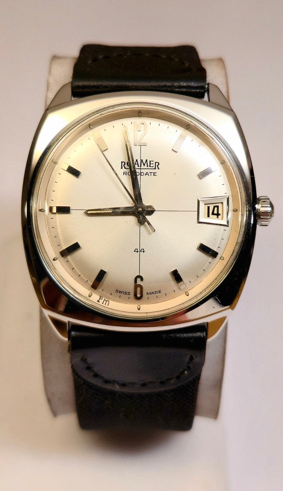 Roamer Rotodate Automatic 44 Jewels MST 471 Jaren '60, Overige merken, Staal, Met bandje, Verzenden