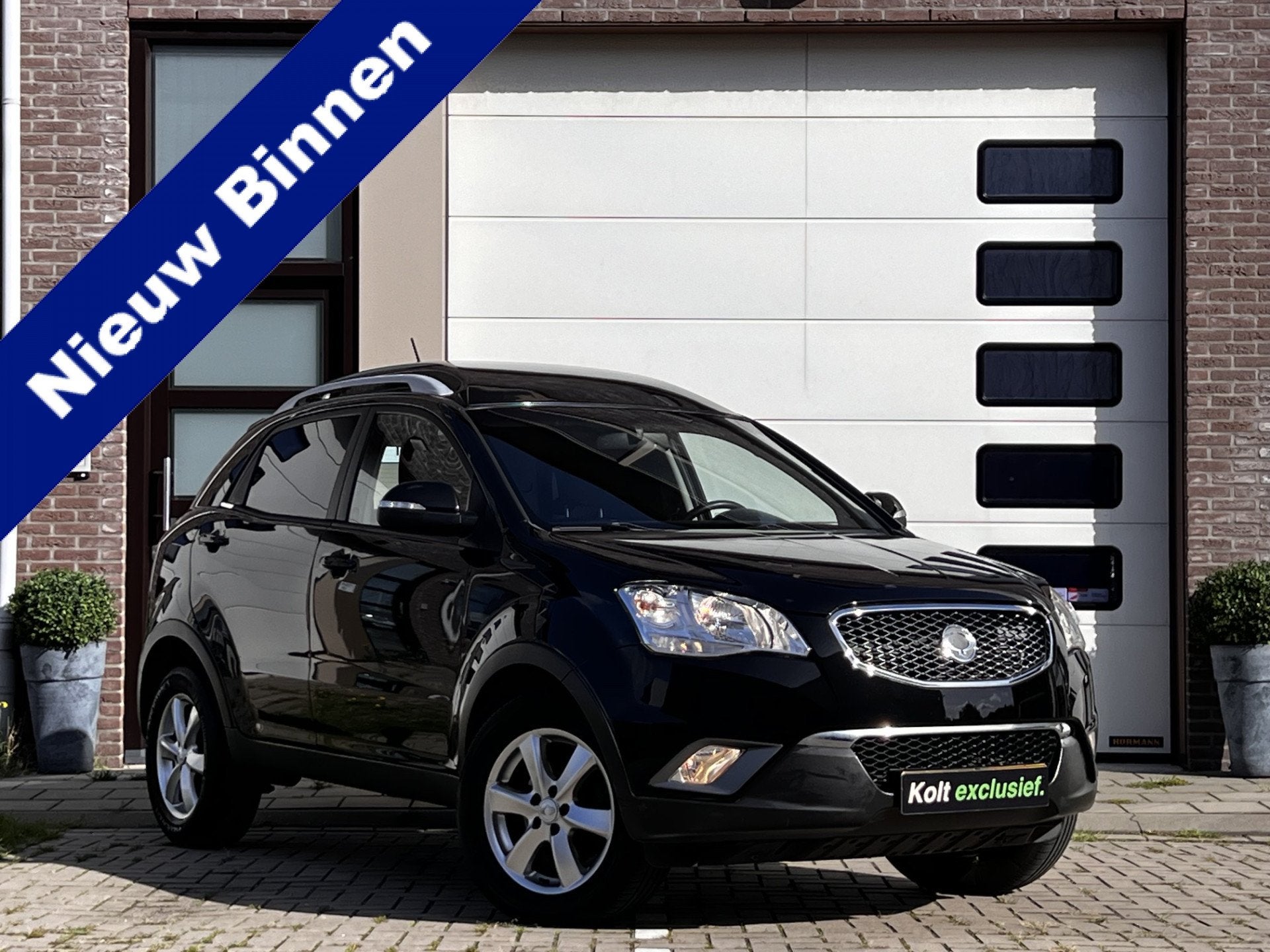 SsangYong Korando 2.0 XDI *BTW Auto* | HR Grijs Kenteken | O, Auto's, Gebruikt, Korando, 4 cilinders, Zwart