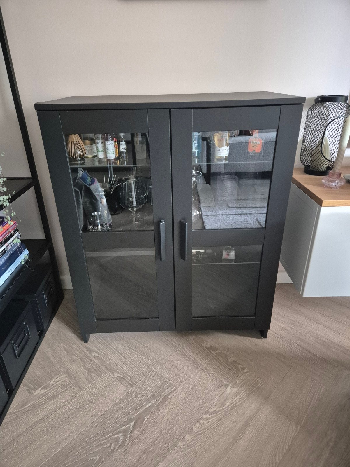 Ikea brimnes zwart, Ophalen, Glas, 100 tot 150 cm, 50 tot 100 cm