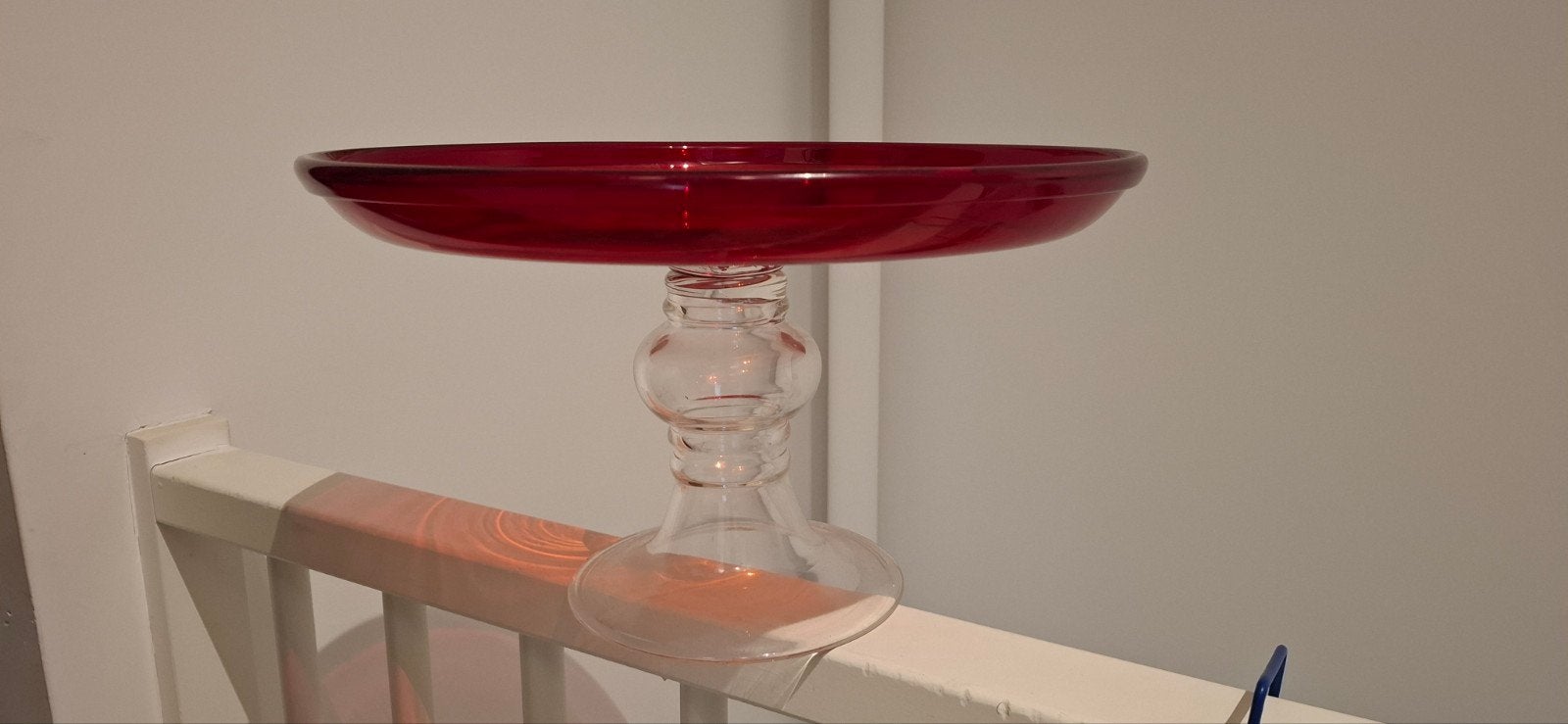 fruitschaal, Ophalen of Verzenden, Zo goed als nieuw, Rond, Glas