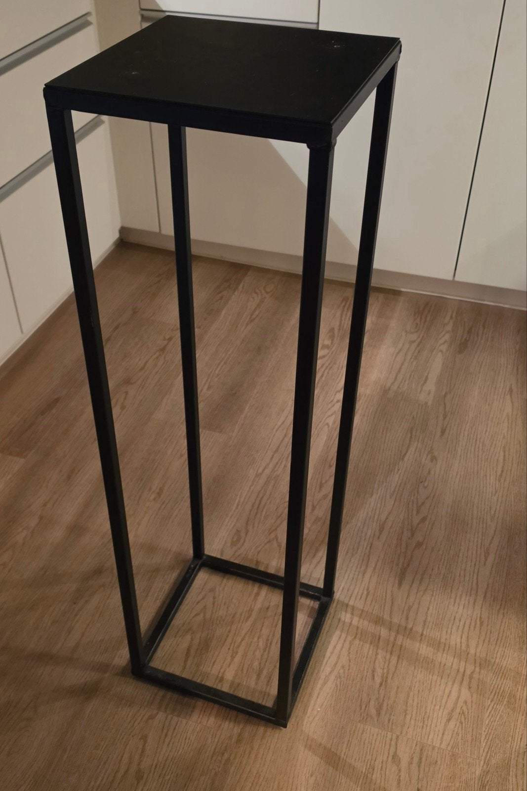 Metalen plantentafel vierkant - Zwart design, Minder dan 55 cm, Metaal of Aluminium, Vierkant, Ophalen of Verzenden