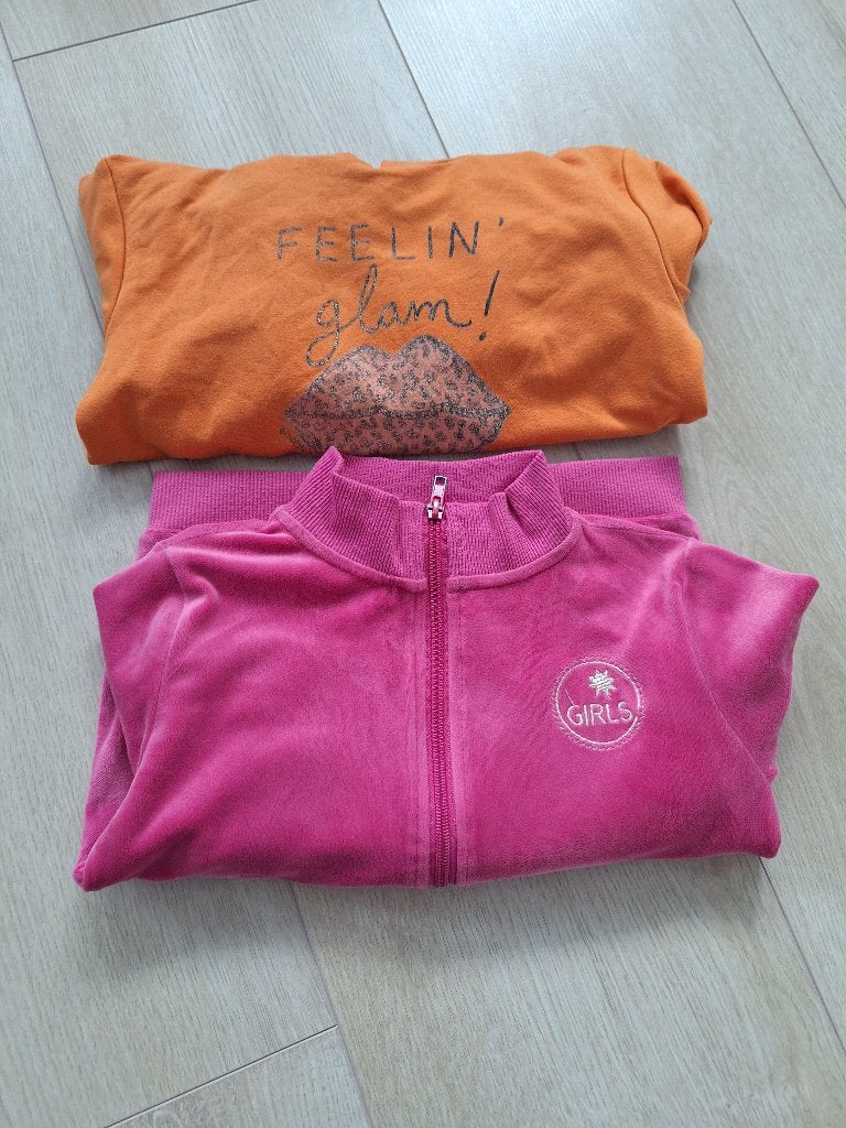 1 Trui en 1 Vest maat 128, Meisje, Trui of Vest, Zo goed als nieuw, Diverse merken