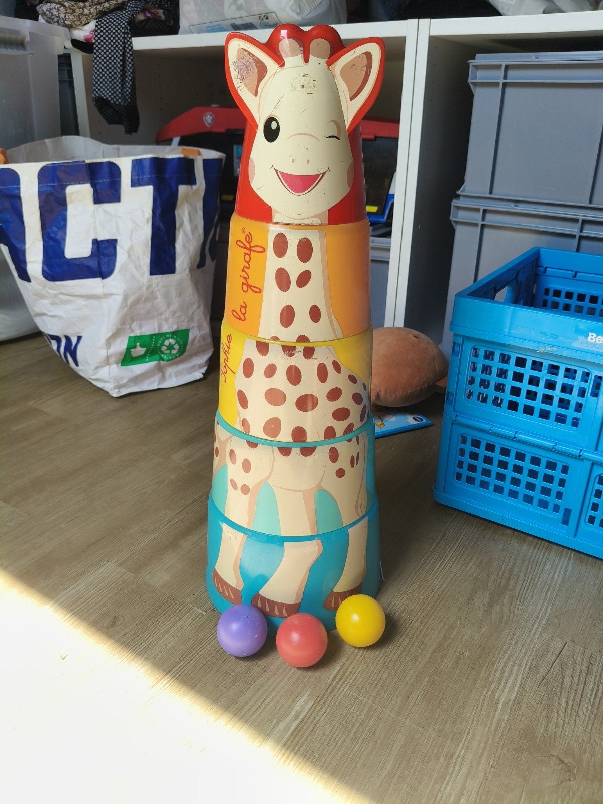 Ballenbaan/stapeltoren met ballen, Ophalen of Verzenden, Gebruikt, Overige typen