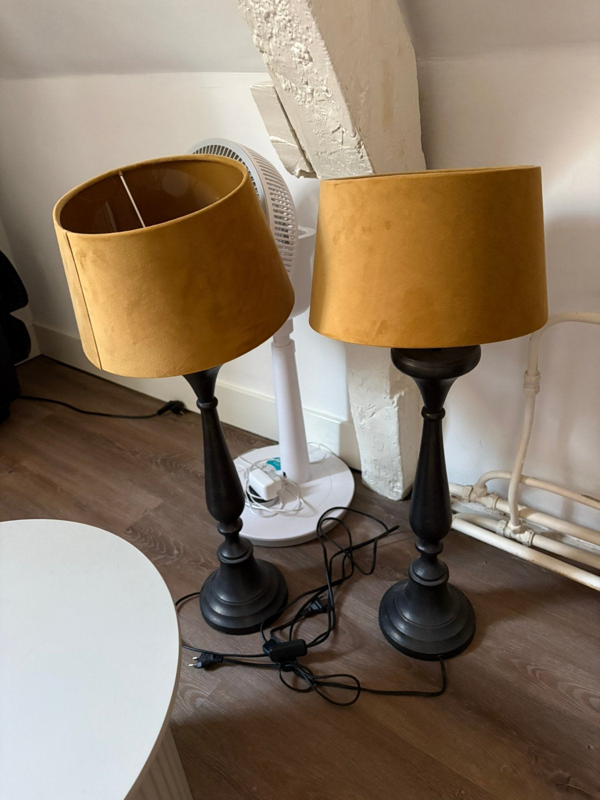 klassieke zwarte houten tafellampen, Ophalen, Gebruikt, Tafellamp, Zwart