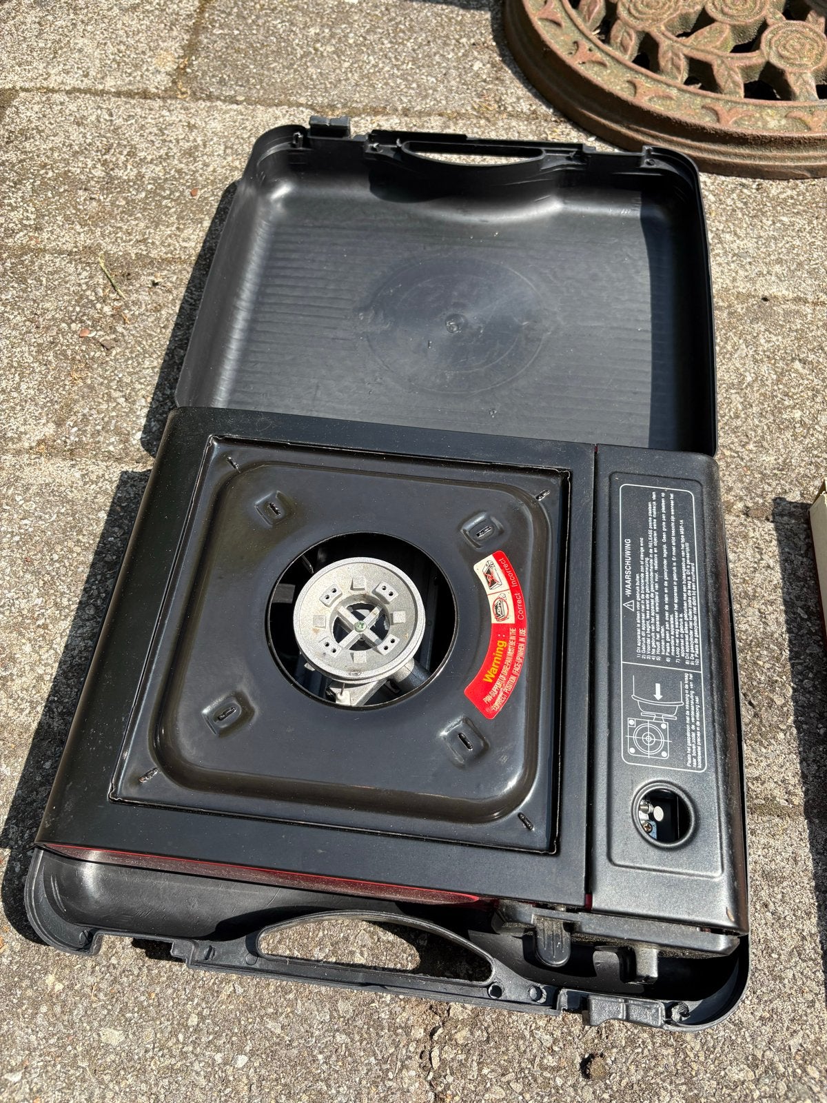 Mastergrill Draagbaar Gasfornuis met Grillplaat, Caravans en Kamperen, Kampeeraccessoires, Ophalen, Zo goed als nieuw