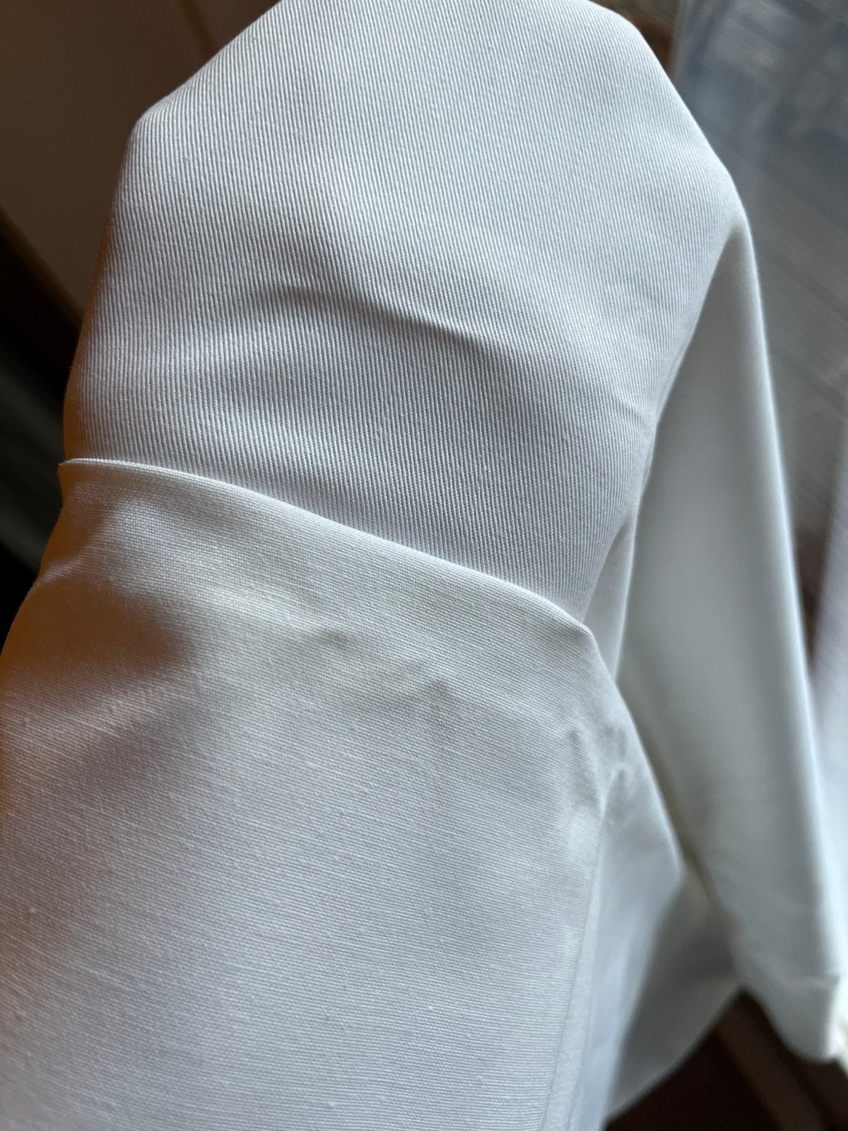 Gabardine stof 3 meter, Hobby en Vrije tijd, 120 cm of meer, Wit, Ophalen of Verzenden, Katoen