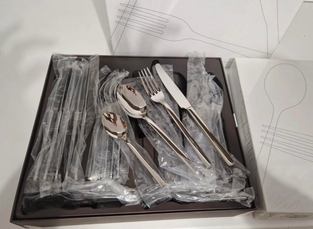 Sambonet Neutra Bestekset - 2x 24-delig - Nieuw, Huis en Inrichting, Keuken | Bestek, Nieuw, Bestekset, Rvs of Chroom, Ophalen of Verzenden