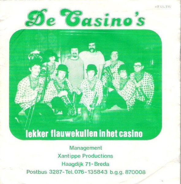 Piraten Single (1977) De Casino's – Lekker Flauwekullen, Cd's en Dvd's, Vinyl | Nederlandstalig, Gebruikt, Ophalen of Verzenden