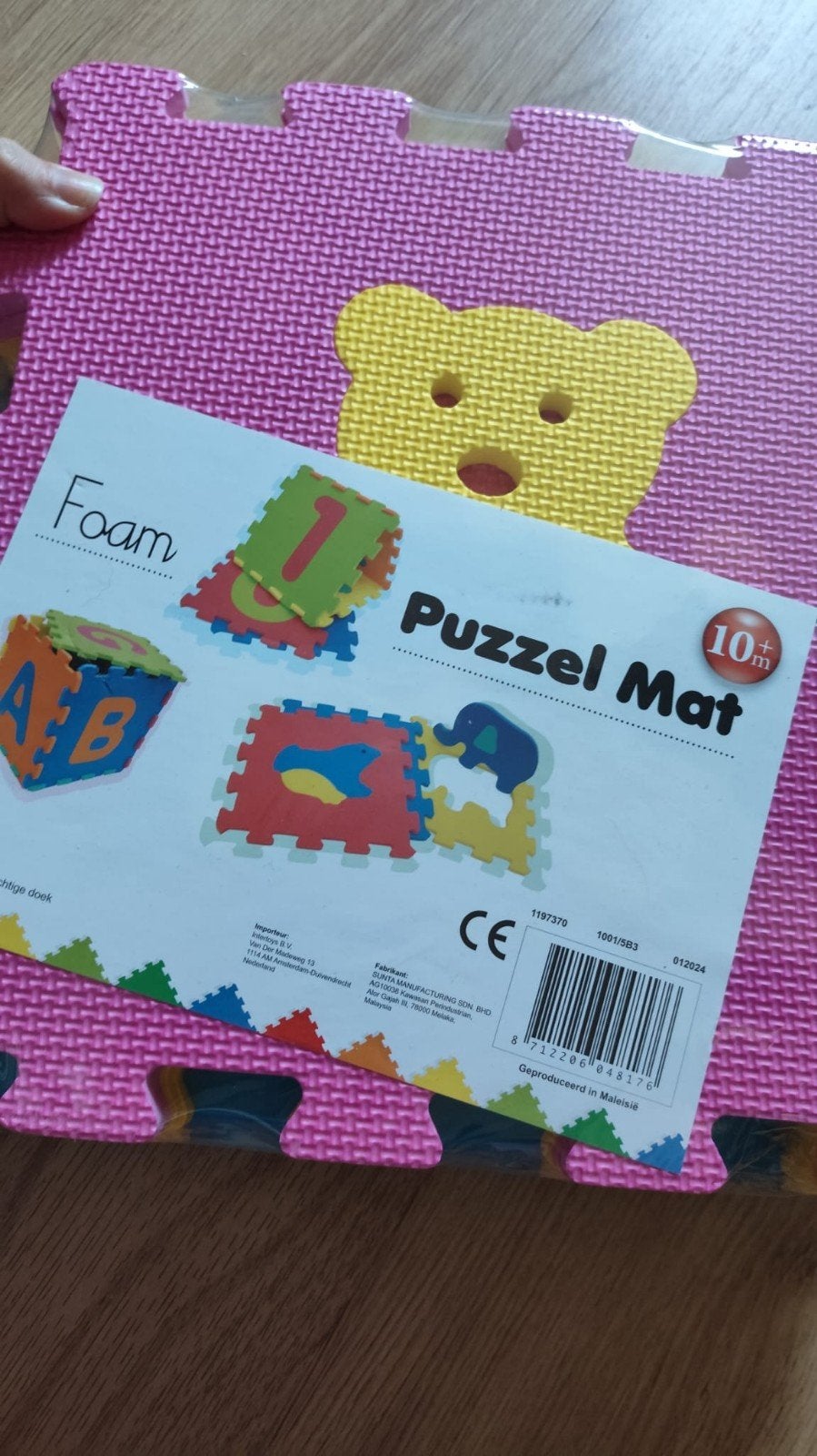 Foam Puzzel Mat - Dieren en Cijfers (10 stuks), Ophalen of Verzenden, 10 tot 50 stukjes, Nieuw, 0 tot 6 maanden