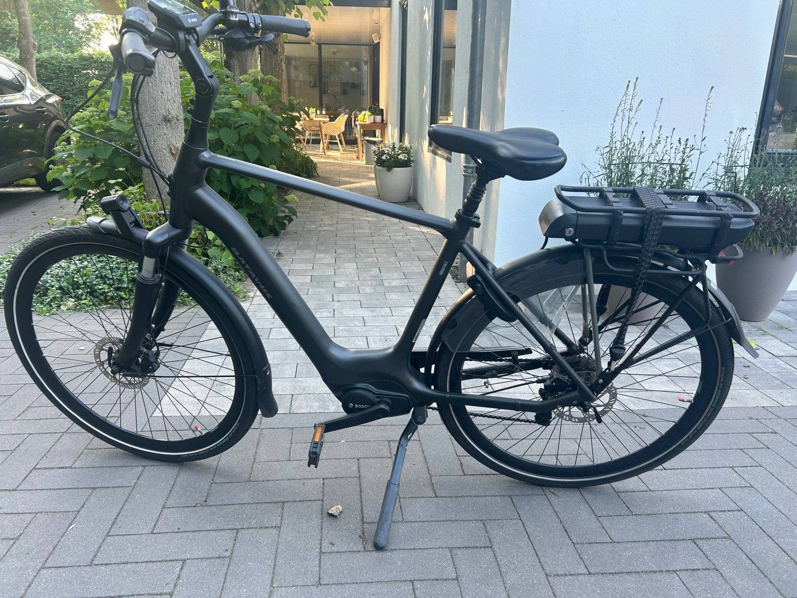 Batavus Finez e-bike Bosch middenmoter, zware 400Wh accu, Fietsen en Brommers, Ophalen, Zo goed als nieuw, 50 km per accu of meer
