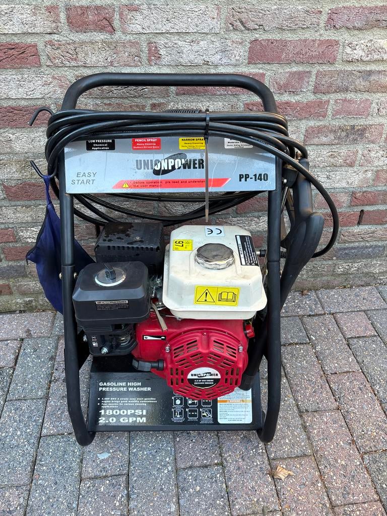 Unionpower Benzine Hogedrukreiniger PP-140 - 1800PSI, Ophalen, Gebruikt, Benzine