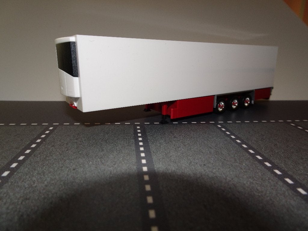 976 herpa koel oplegger wit bordeaux rood 1:87 truck trein, Ophalen of Verzenden, Nieuw, Bus of Vrachtwagen, Herpa
