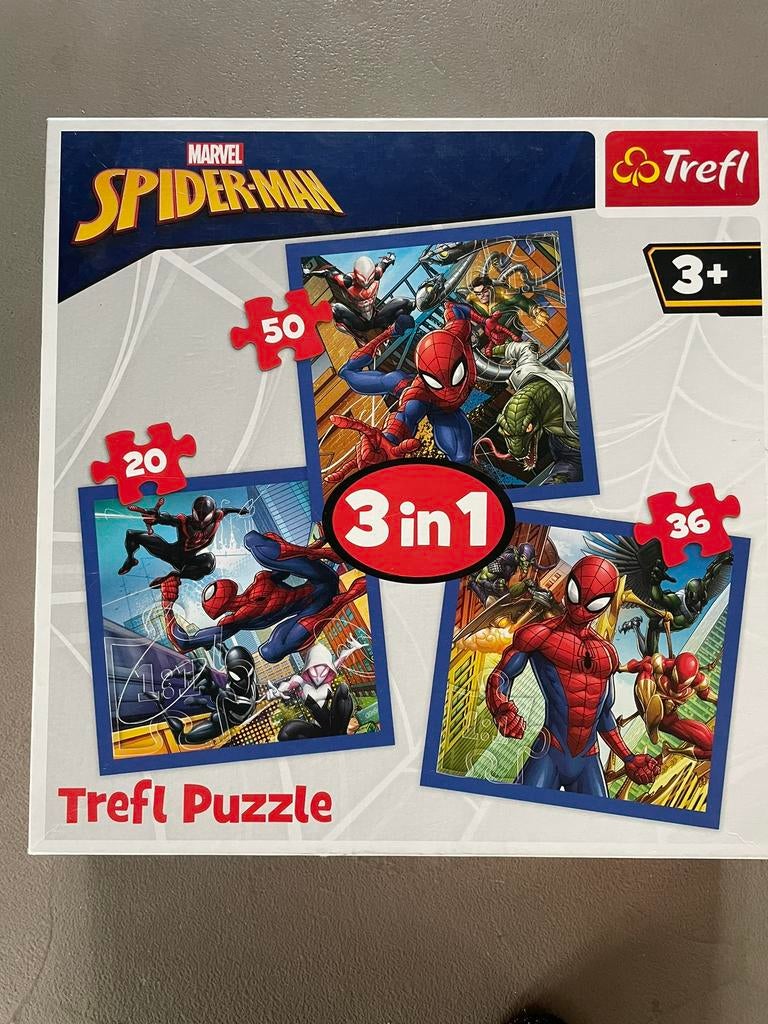Puzzel Spiderman (3 in 1 doos), Ophalen of Verzenden, 10 tot 50 stukjes, Zo goed als nieuw