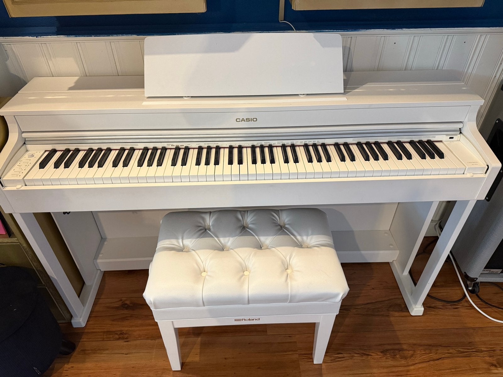Casio Celviano AP470 Piano + Roland Kruk + Bluetooth, Ophalen, Wit, Digitaal, Zo goed als nieuw