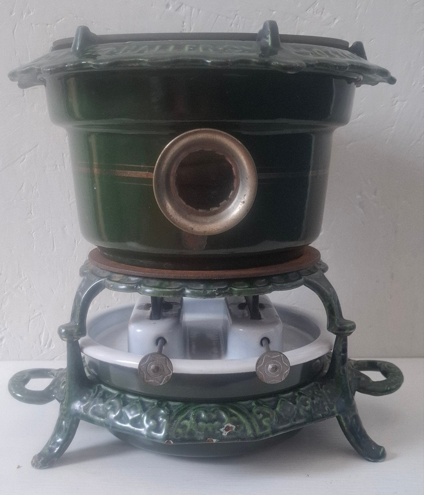 Antieke Petroleumstel, Ophalen of Verzenden