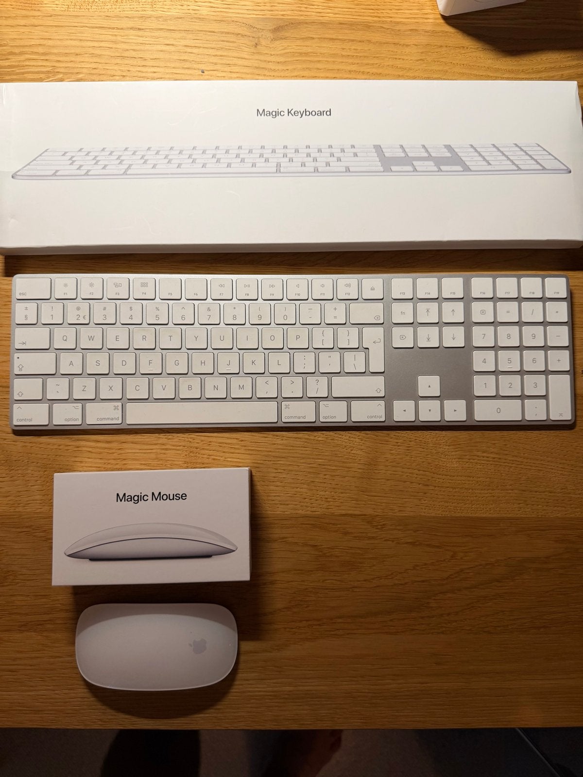 Apple Magic Keyboard met numeriek gedeelte en Magic Mouse 2, Computers en Software, Toetsenborden, Zo goed als nieuw, Qwerty, Draadloos