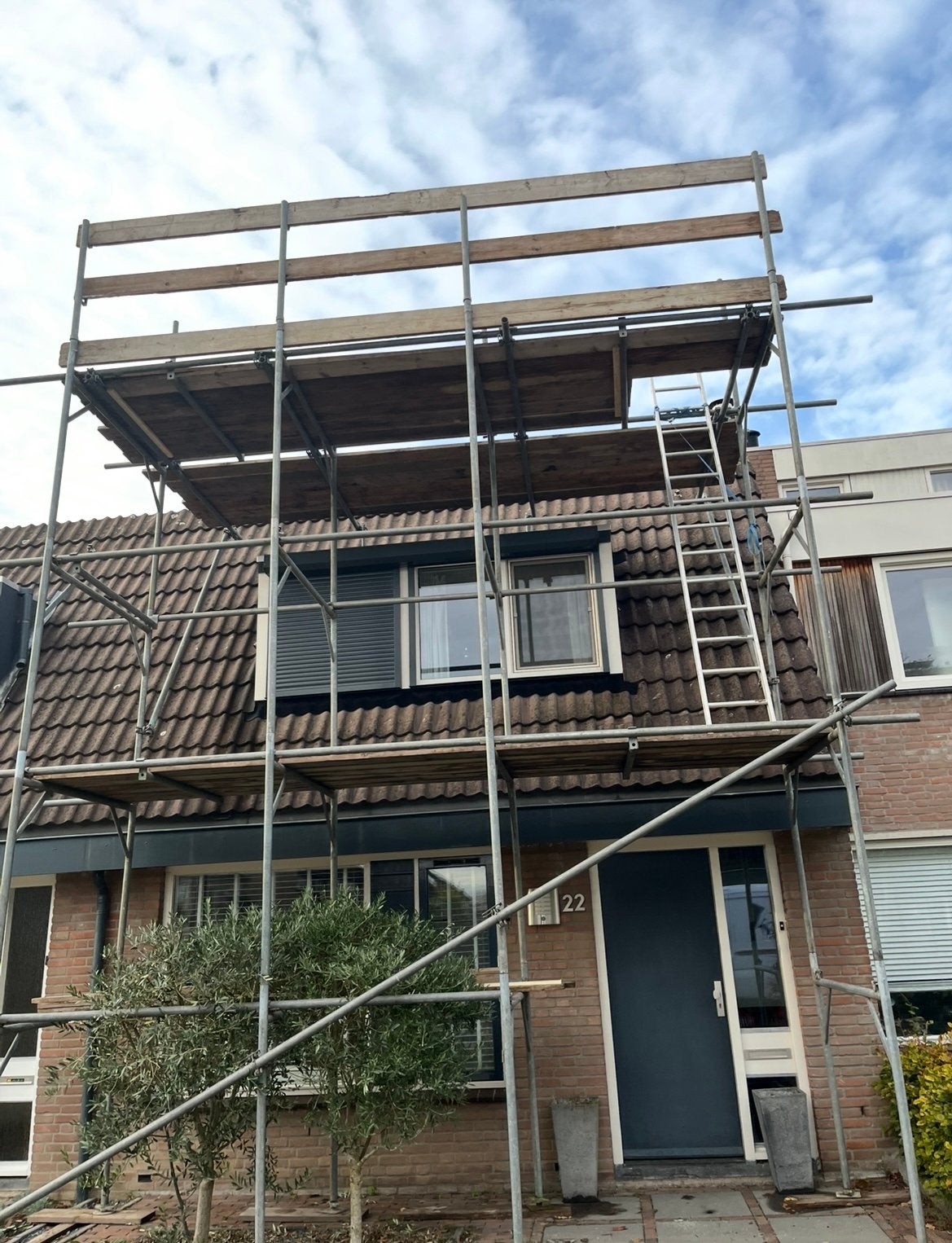 Steiger onderdelen, Doe-het-zelf en Verbouw, Ophalen, Gebruikt, Gevelsteiger, 5 meter of hoger