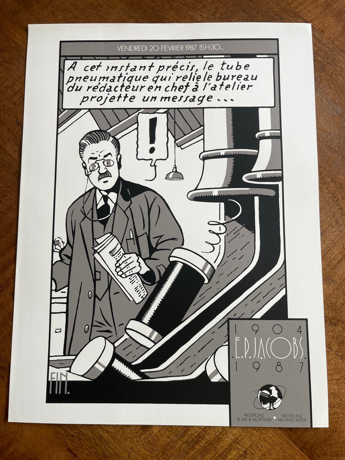E.P. Jacobs Blake & Mortimer print - 1987, Eén stripboek, Ophalen, Zo goed als nieuw