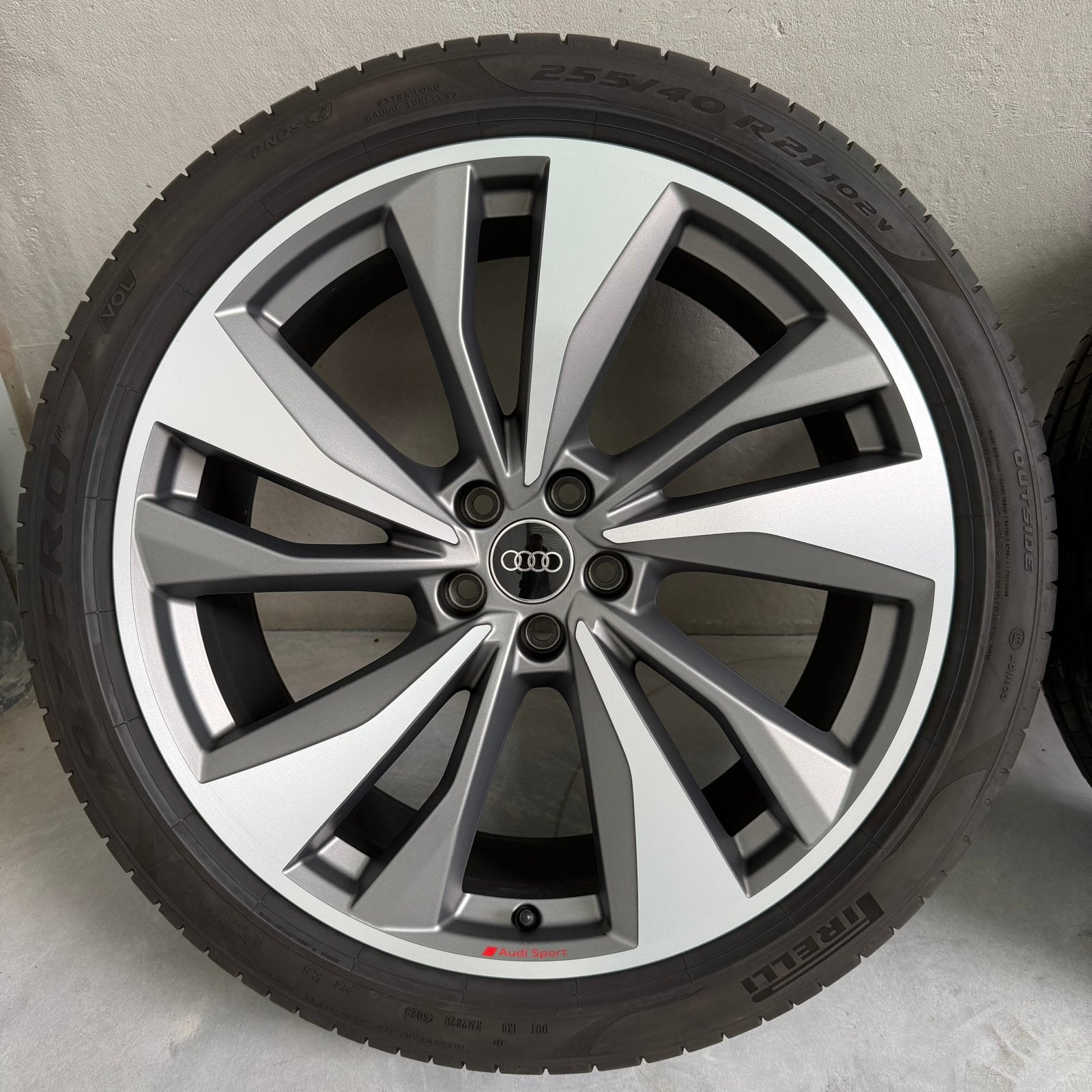 ☀️21 inch Origineel Audi Q5 SQ5 velgen met zomerbanden, Gebruikt, 255 mm, Banden en Velgen, Personenwagen