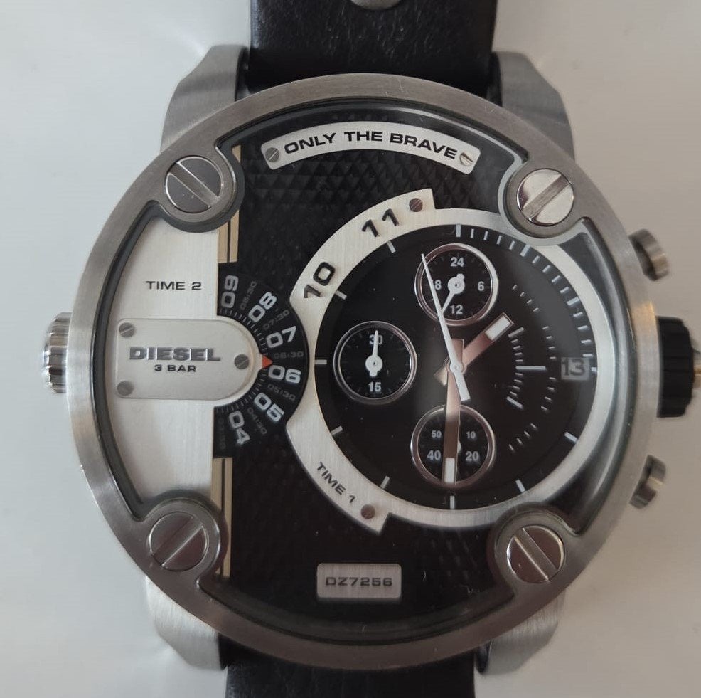 Diesel Horloge Heren only the Brave DZ7256 nu €79,99, Leer, Polshorloge, Zo goed als nieuw, Ophalen