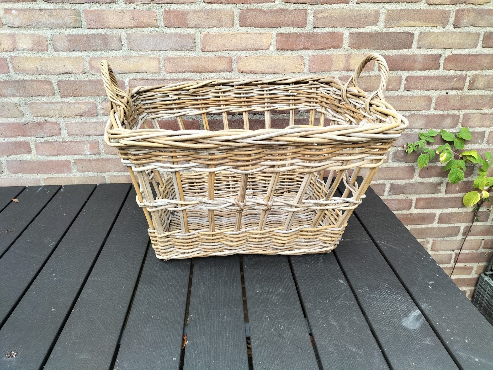 Mand groot, Ophalen, Zo goed als nieuw, Rechthoekig, Riet