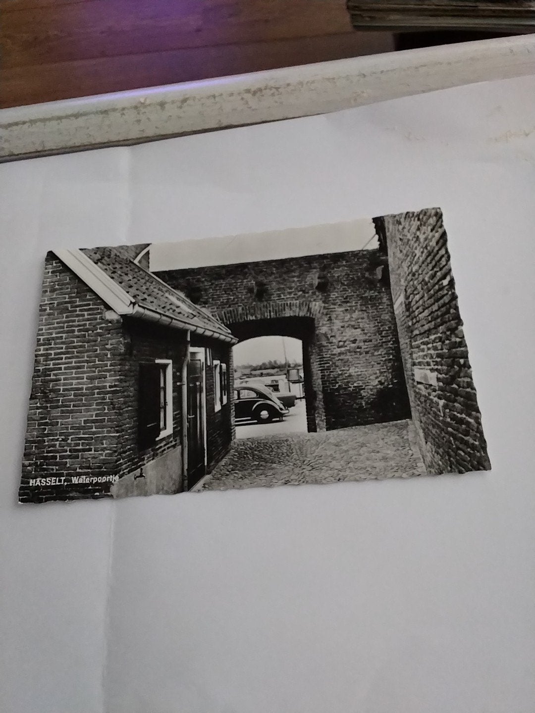 Oude Ansichtkaart Hasselt, Waterpoortje (Echte Foto), Ophalen of Verzenden, 1940 tot 1960, Ongelopen, Overijssel