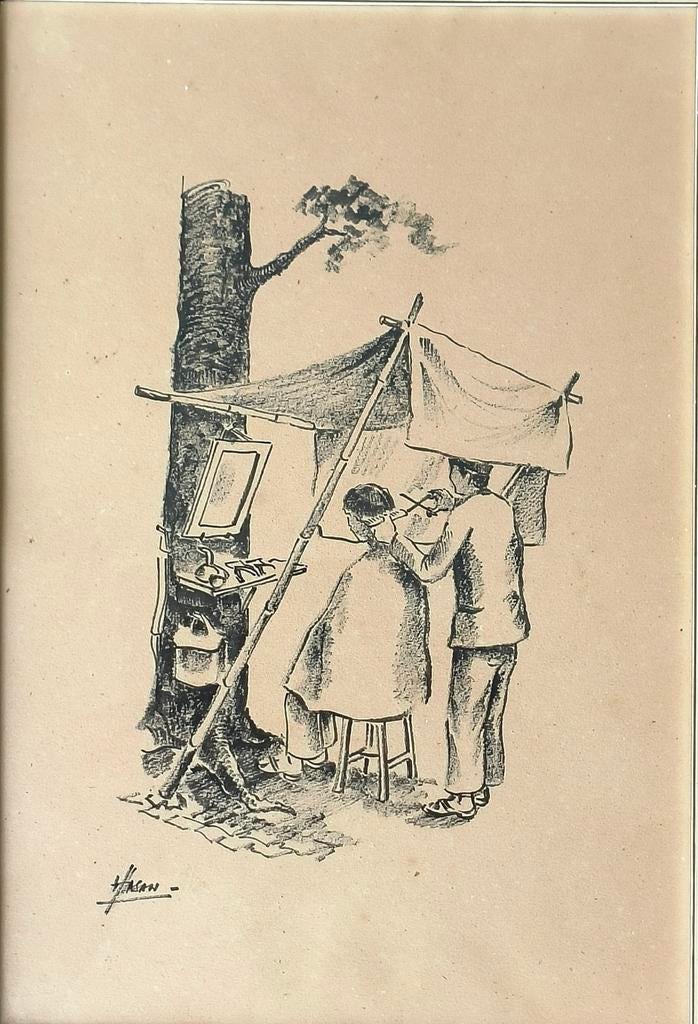 Tekening van Hasan Djaafar, Ophalen of Verzenden