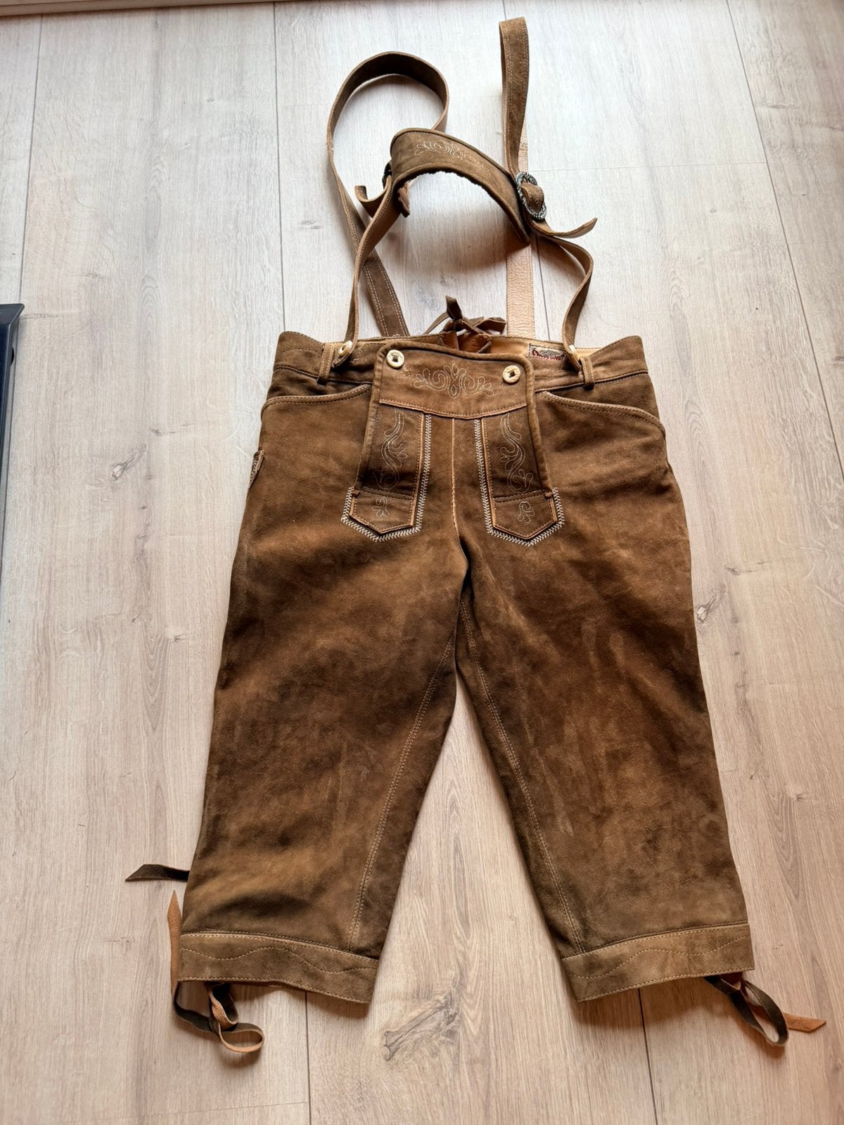 Stockerpoint Kniebund Lederhose - Echt Leder - Maat 48, Ophalen of Verzenden, Zo goed als nieuw, Maat 48/50 (M)