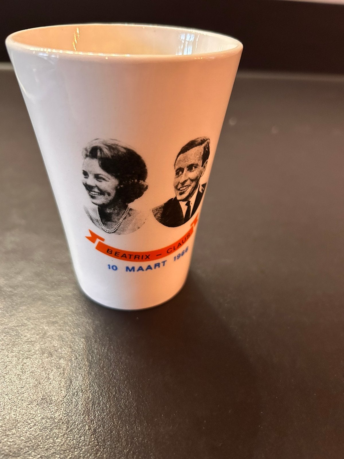 Beker huwelijk prinses Beatrix en prins Claus, Ophalen, Gebruikt, Nederland, Servies