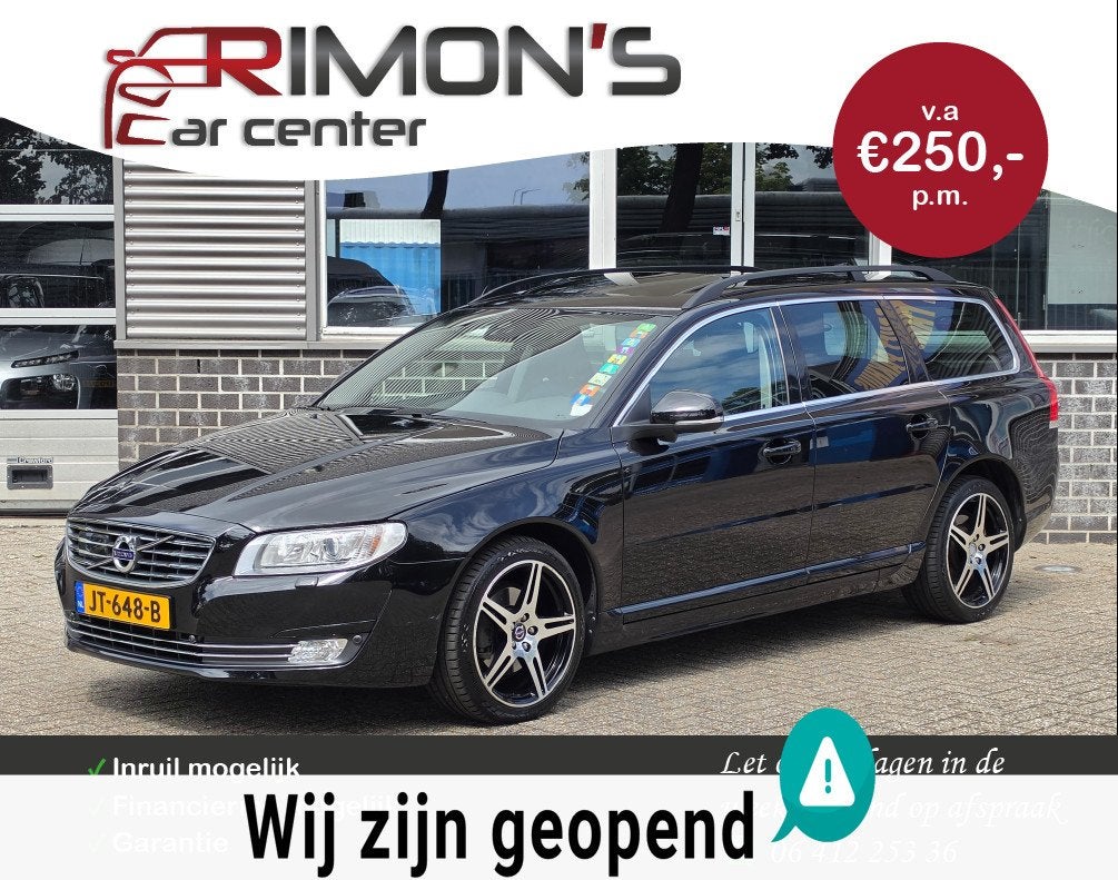 Volvo V70 2.0 cng T5 Inscription Edition Leder Navi Stoelver, Auto's, Dealer onderhouden, 15 km/l, Euro 6, 4 cilinders