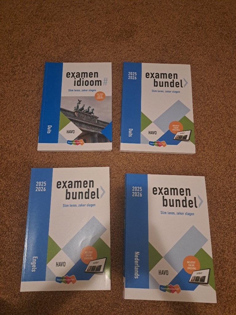 Engels, Nederlands en Duits HAVO Examen bundel 2025 2026, Overige vakken, HAVO, Diverse auteurs, Ophalen of Verzenden