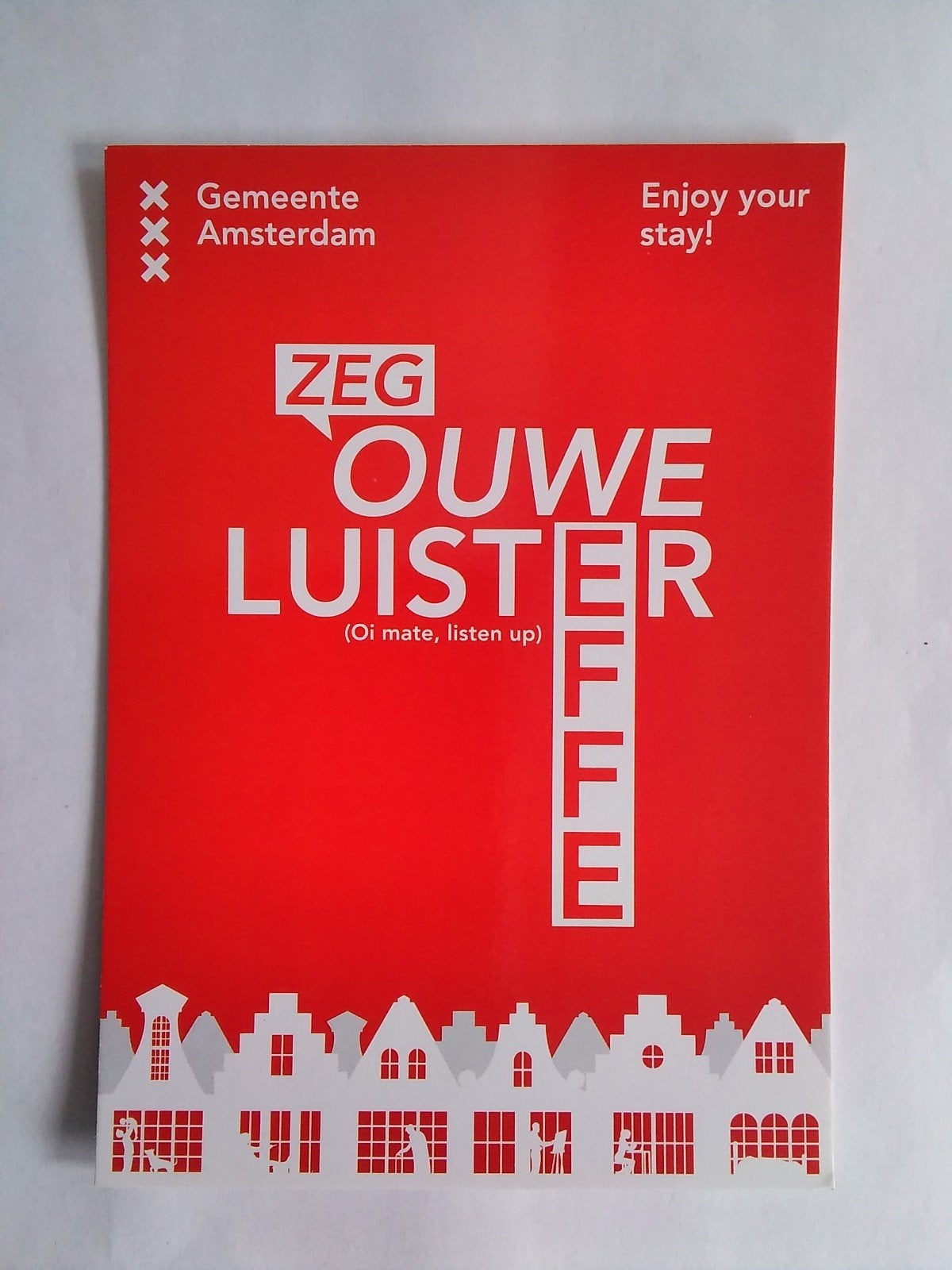 Ansichtkaart Gemeente Amsterdam Zeg ouwe luister effe, Verzamelen, Verzenden, Voor 1920