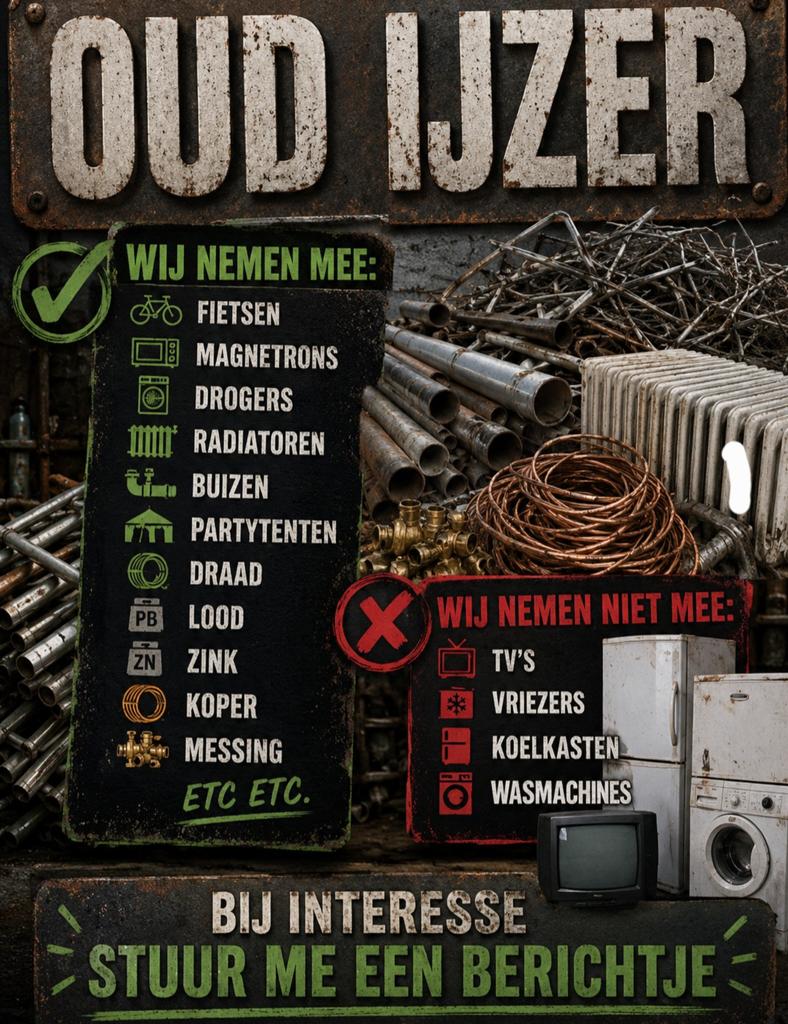 Gratis oud ijzer, Ophalen, Gebruikt, Overige typen