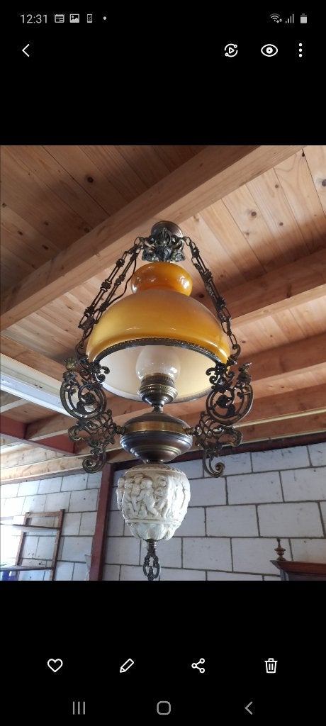 Majolieke lamp, Ophalen, Gebruikt, Overige fittingen, Gloeilamp