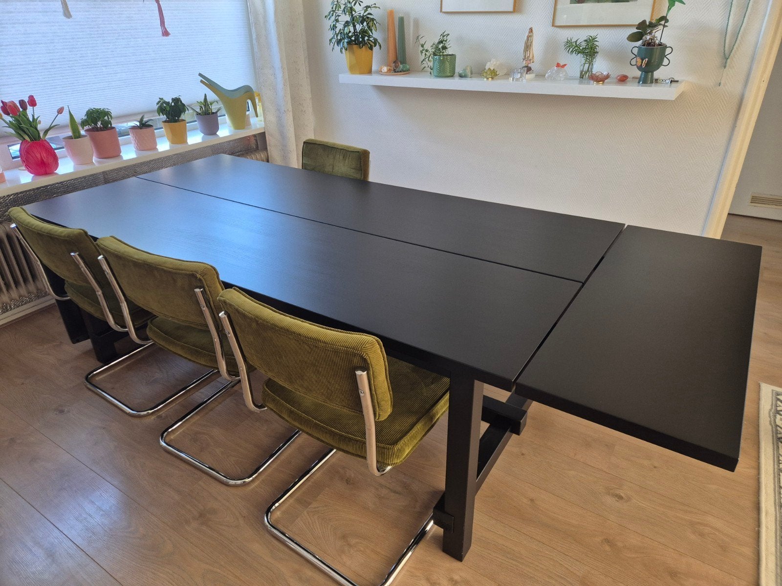 IKEA NORDVIKEN Uitschuifbare eettafel, zwart 289 cm
