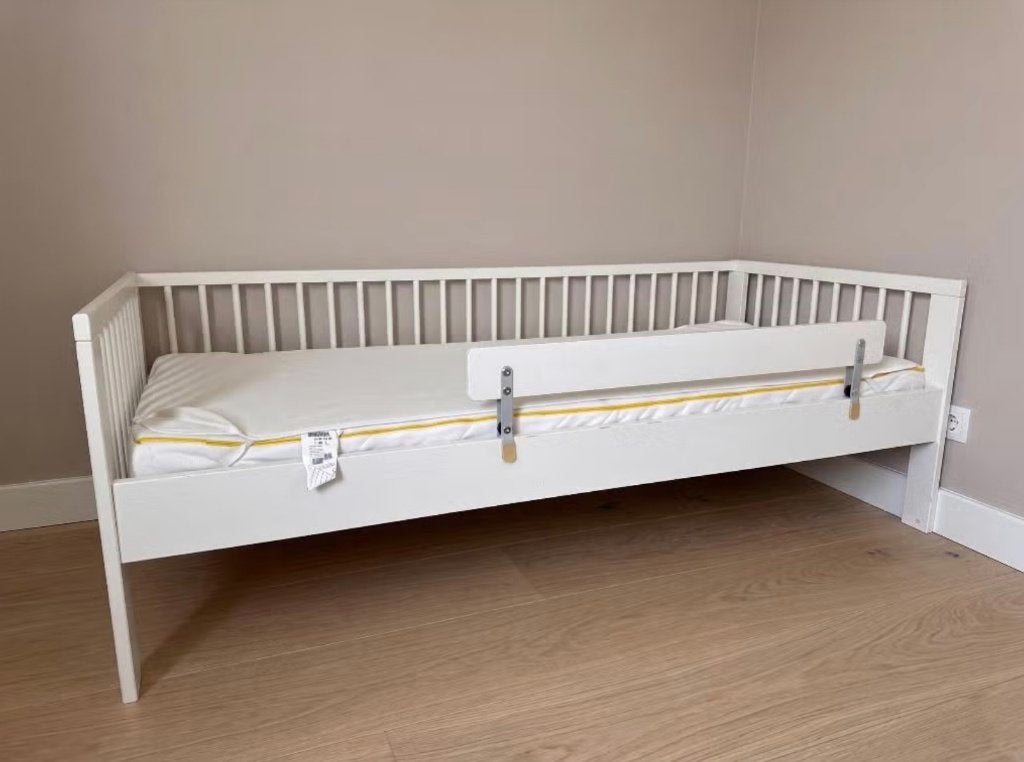 IKEA GULLIVER peuterbed wit inc. matras 70 x 160 cm, Gebruikt, 70 tot 85 cm, 140 tot 160 cm, Ophalen