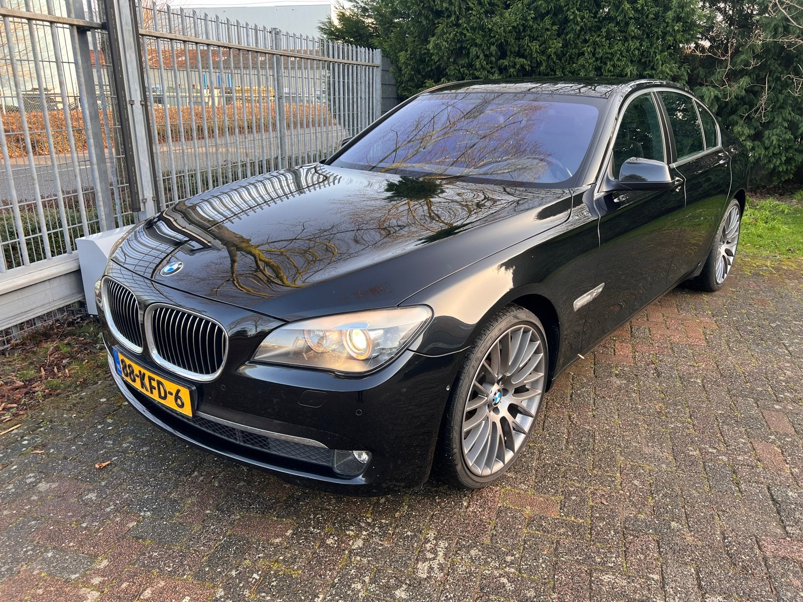 BMW 7-Serie 4.4 750I AUT 2009 Zwart, Auto's, Automaat, 2005 kg, 4395 cc, Zwart