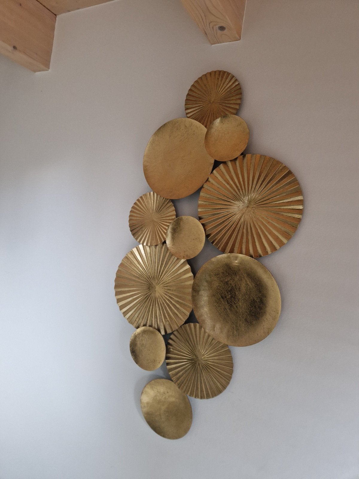 Gouden wanddecoratie - Modern en stijlvol, Ophalen, Metaal, Wandsculptuur, Modern