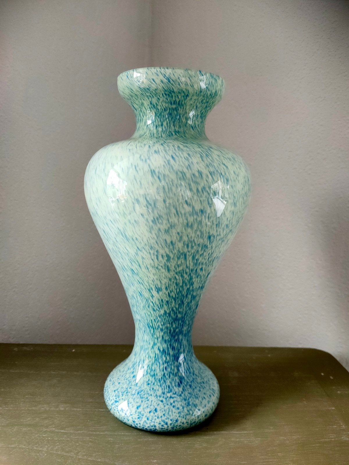 WMF mondgeblazen vaas groen blauw., Ophalen