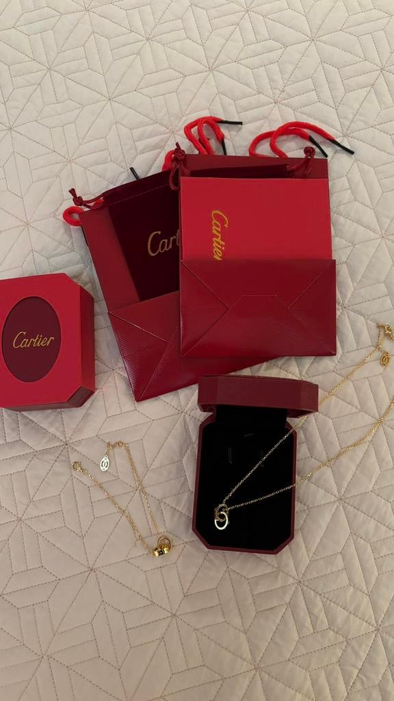 Cartier giftset ketting en armband, Sieraden, Tassen en Uiterlijk, Kettingen, Ophalen of Verzenden, Zo goed als nieuw, Goud
