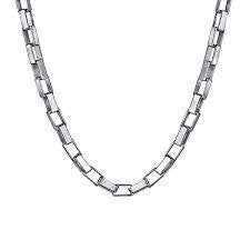 SAE: RVS ketting met boxchain schakels, Sieraden, Tassen en Uiterlijk, Kettingen, Overige materialen, SINO-SEAR GmbH, Feuerbachstrasse11, Potsdam, Germany