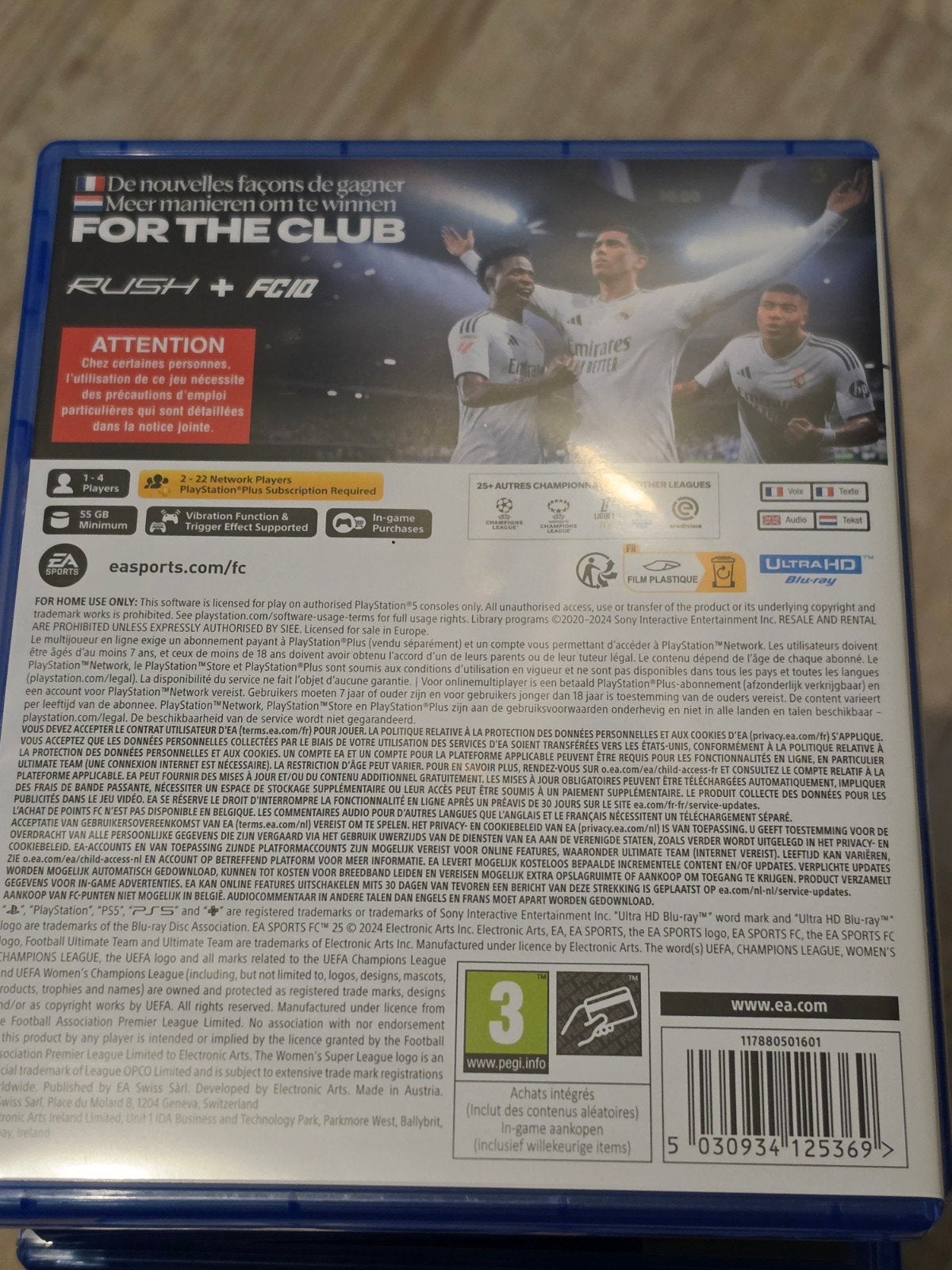 EA Sports FC 25 voor PS5 - Zo goed als nieuw Lees Goed, Electronic Arts Inc., Zo goed als nieuw, Eén computer, Info@ea.com