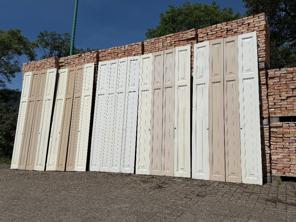 5 sets antieke prachtige raamluiken 263x118cm per set., Gebruikt, Binnendeur, Info@walstra.nl, Walstra