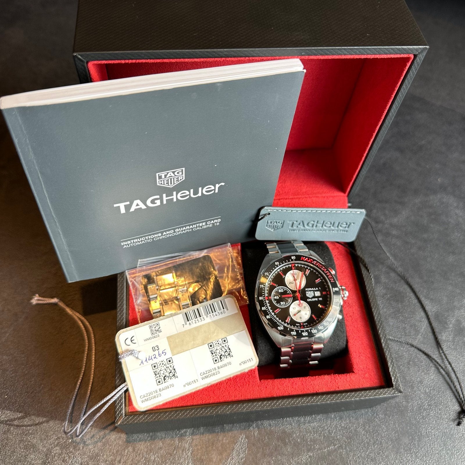 TAG Heuer Max Verstappen horloge 2019 - Limited Edition, Sieraden, Tassen en Uiterlijk, Horloges | Heren, Ophalen, Staal, Staal